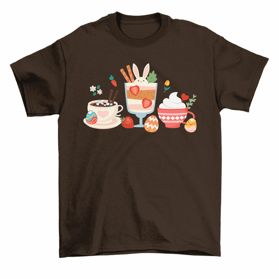 Coffee and Desserts Easter T-Shirt Women Unisex