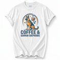 thumbnail image 1 of Coffee and German Shepherds T-Shirt – Funny Dog Lover Theme – Dog Mom Gift, 1 of 6