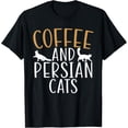 thumbnail image 1 of Coffee and Persian Cats T-Shirt mens t shirt，black，women，funny，misfits，men，journey，t-shirt, 1 of 4