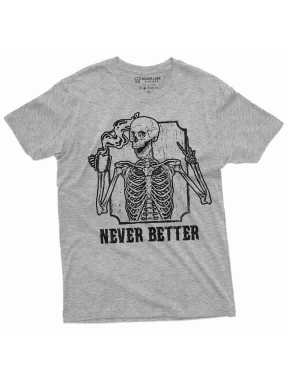 Coffee and Skeleton Halloween funny T-shirt Mens Womens Unsiex tee Coffee tea drinking Costume