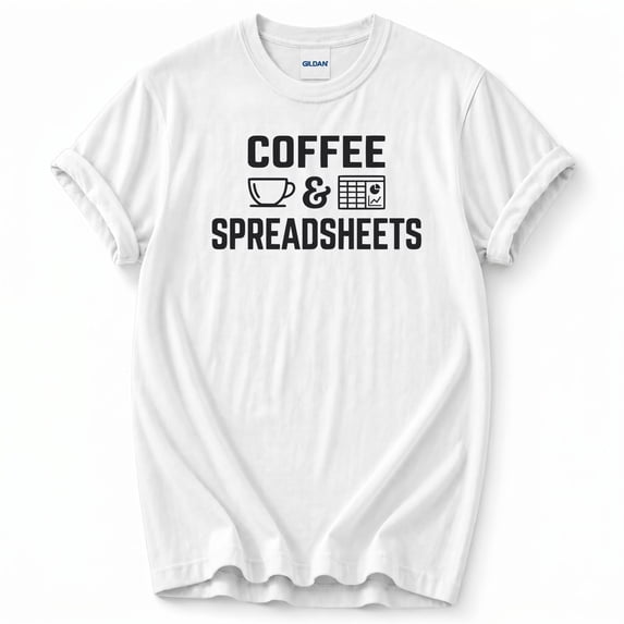 Coffee and Spreadsheets T-Shirt – Accountant Humor – Office Wear Gift