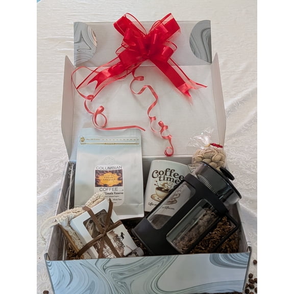 Coffee and Tea Gifts Colombian Micro-Climate Reserve Coffee Gift Box - Brewer, Mug & Soap Set