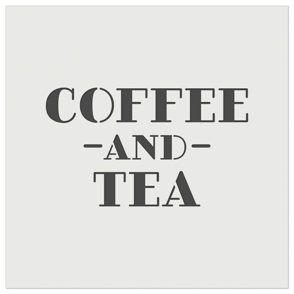 Coffee and Tea Sign DIY Cookie Wall Craft Stencil - 4.5 Inch