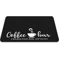 thumbnail image 1 of Coffee bar mat 23.5" x 15.5" Coffee mat for countertop Coffee placemats Coffee bar Accessories Coffee Pot mat Hide Stain Rubber Backed Absorbent Dish Drying Mat, 1 of 5