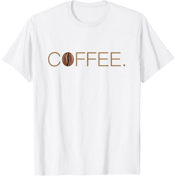 Coffee. design with fun coffee bean logo T-ShirtMen's and women's pure cotton short-sleeved shirts