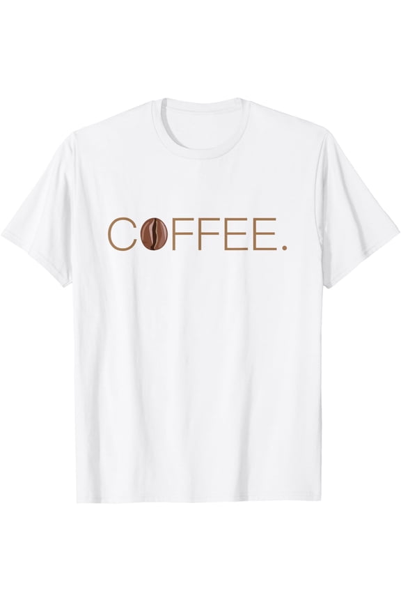 Coffee. design with fun coffee bean logo T-ShirtMen's and women's pure cotton short-sleeved shirts