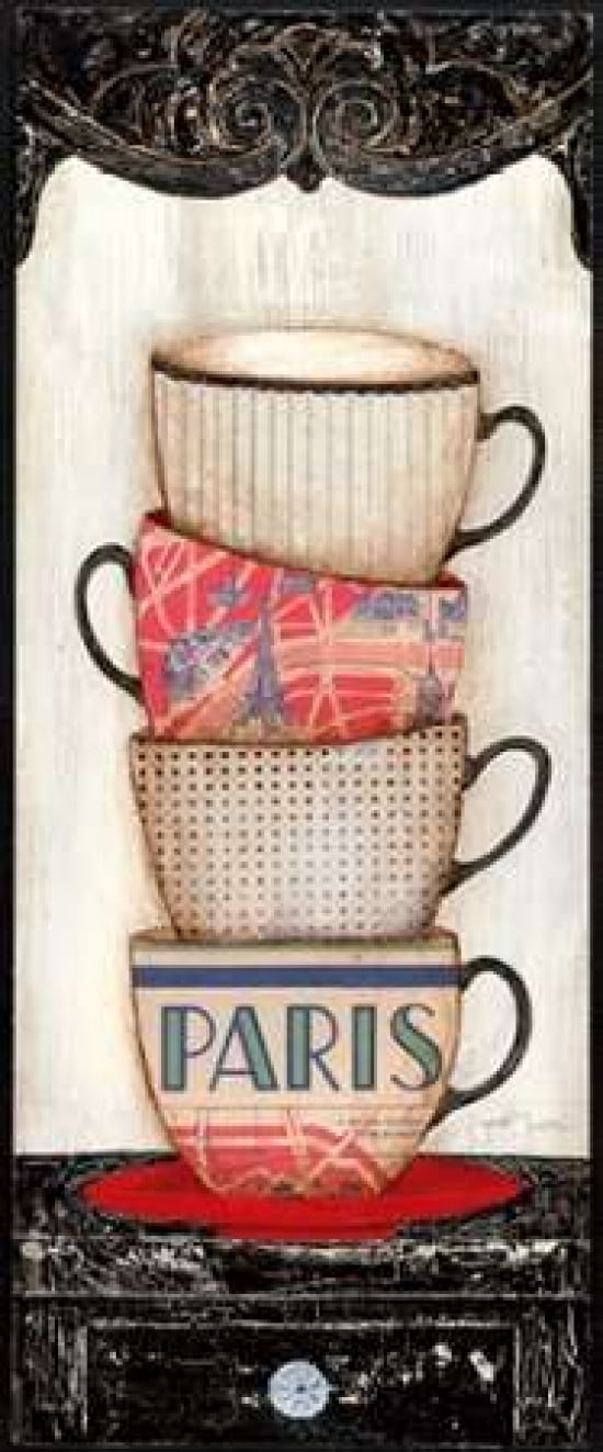 Coffee in Paris Canvas Art - Tava Studios (10 x 20)