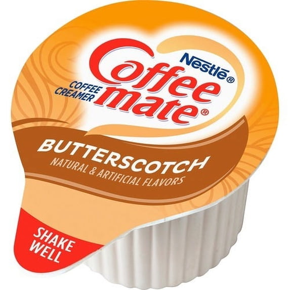 Coffee mate Butterscotch Creamer Butterscotch Flavor - 0.38 fl oz (11 mL) - 50/Box