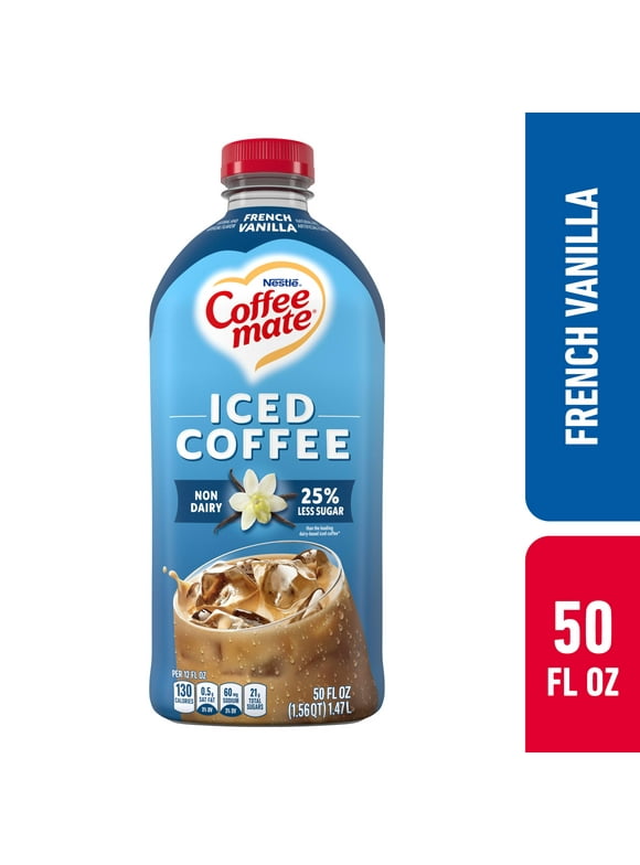 Coffee mate French Vanilla Iced Coffee, Non Dairy Coffee Drink 50 fl oz