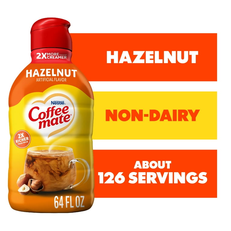 Nestle Coffee Mate Flavored Hazelnut Liquid Coffee Creamer, 64 fl