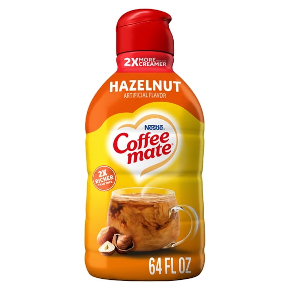 Coffee mate Hazelnut Gluten Free Liquid Non-Dairy Coffee Creamer, 64 fl oz