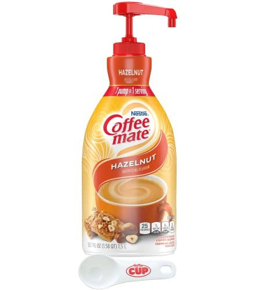 Coffee mate Hazelnut Liquid Concentrate, 1.5 Liter Pump Bottle with By