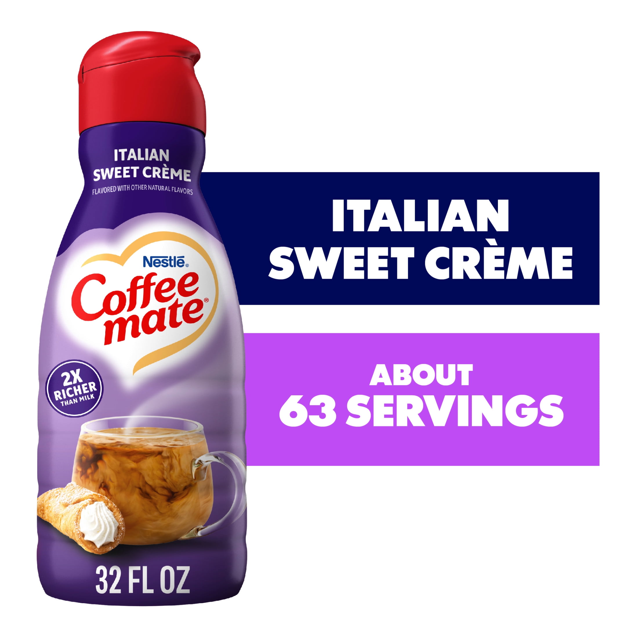 Coffee mate Italian Sweet Crme Gluten Free Liquid Coffee Creamer, 32 fl oz