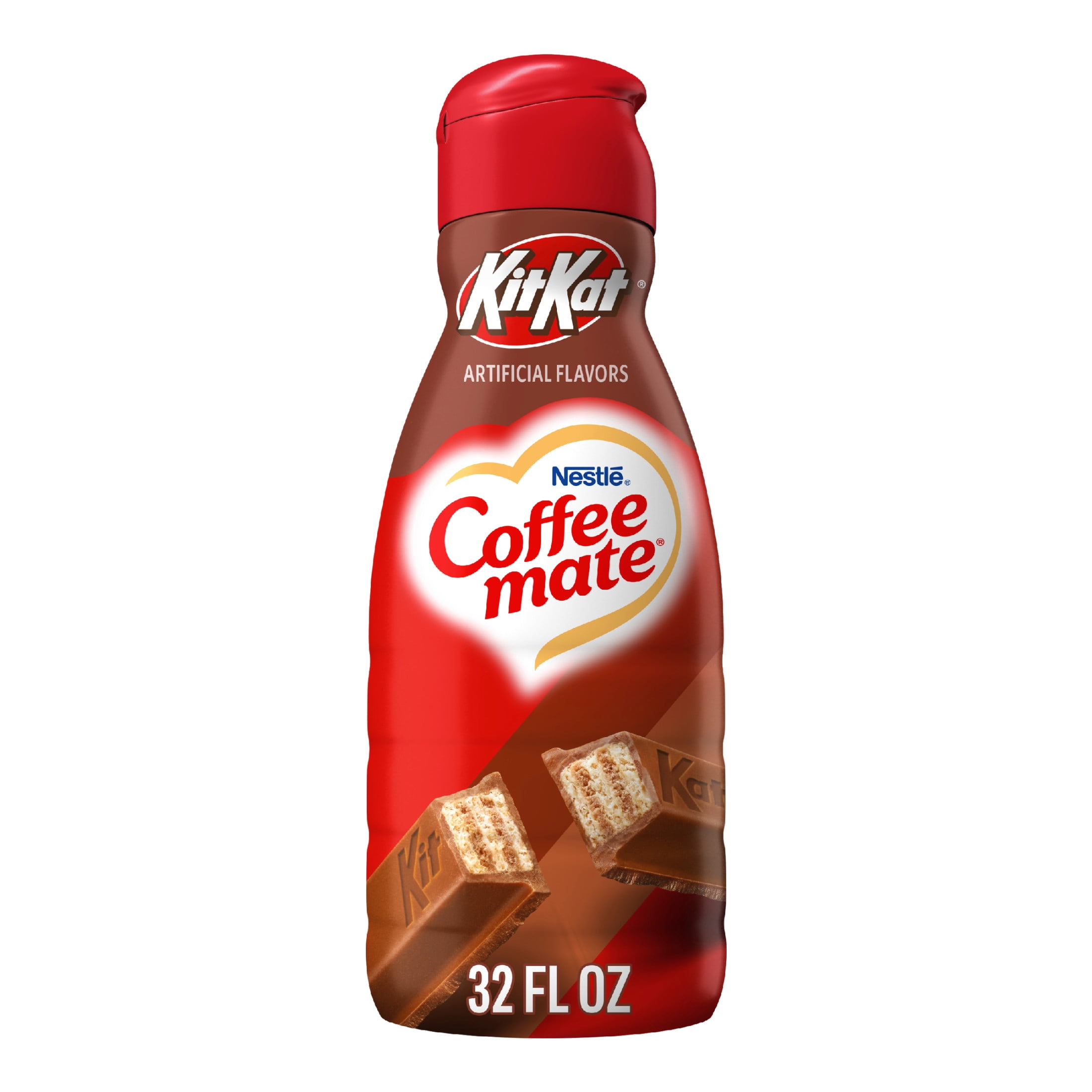 Coffee mate Kit Kat Chocolate Gluten Free Liquid Non-Dairy Coffee Creamer, 32 fl oz