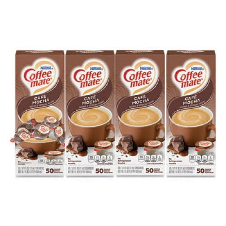 Liquid Coffee Creamer, Hazelnut, 0.38 oz Mini Cups, 50/Box, 4 Boxes/Carton, 200 Total/Carton