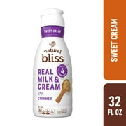 Natural Bliss Milk and Sweet Cream, Liquid Dairy Coffee Creamer, 32 fl oz​