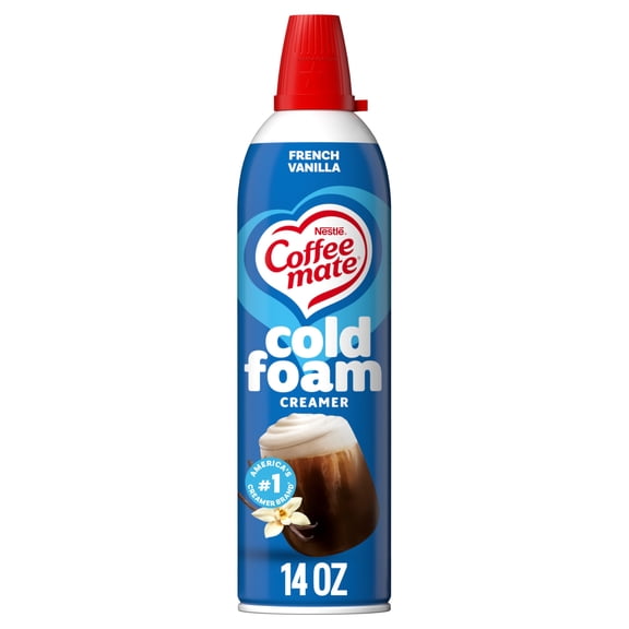 Coffee mate Non Dairy French Vanilla Flavored Cold Foam Coffee Creamer, 14 fl oz Can