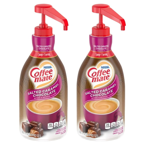 Coffee mate Salted Caramel Chocolate Non-Dairy Creamer, 50.7 fl oz, 2 Count Bottles