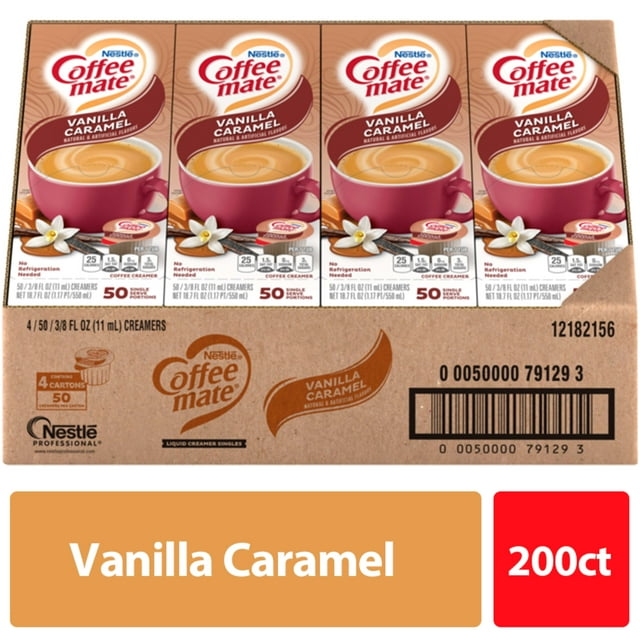 Coffee mate Vanilla Caramel NonDairy Creamer, 0.375 fl oz, 200 Count