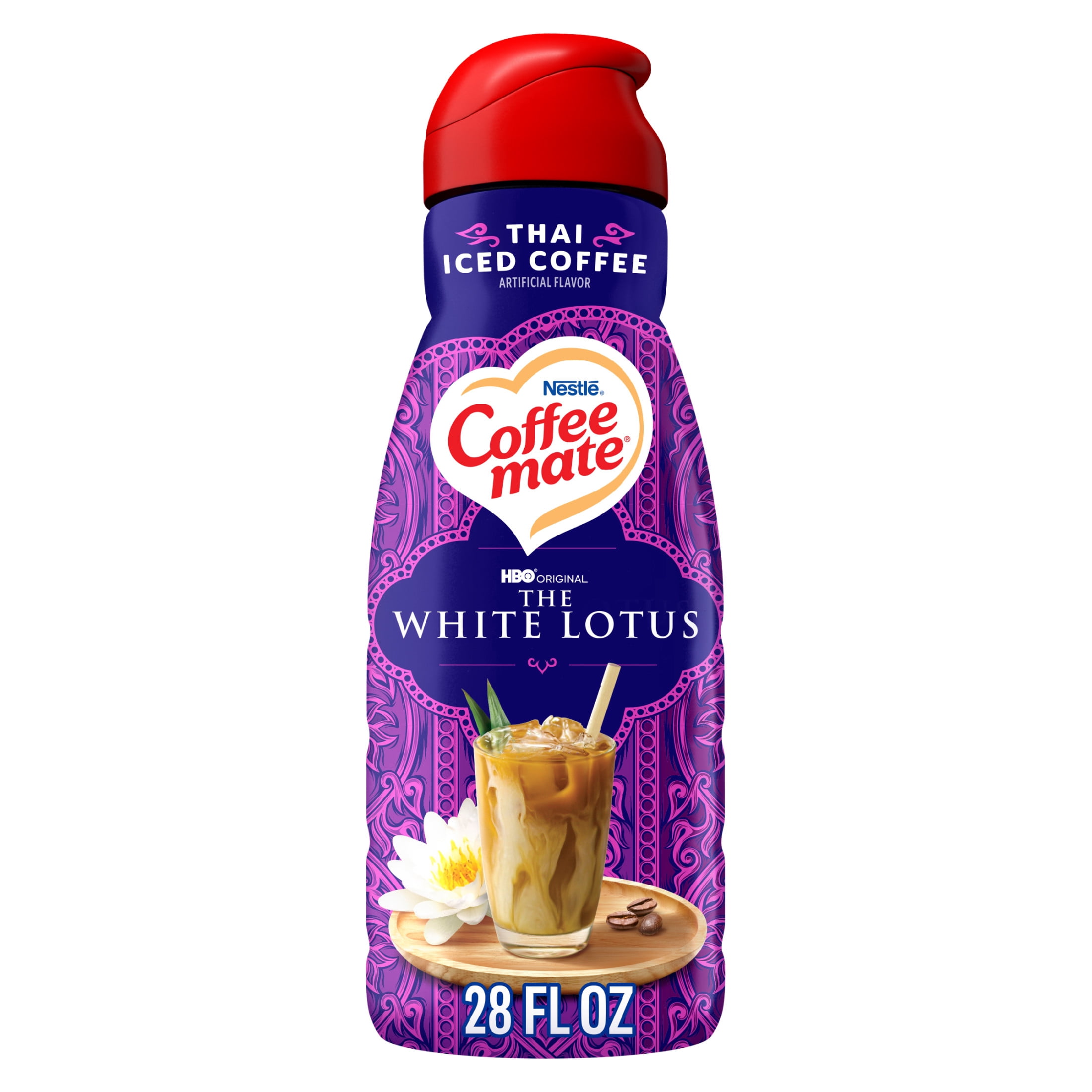 Coffee mate White Lotus Thai Iced Cold Liquid Non-Dairy Coffee Creamer, 28 fl oz