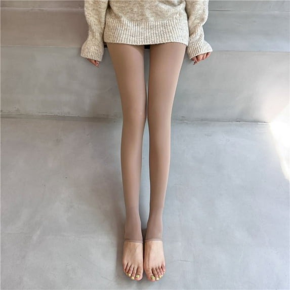 Coffee pedal Autumn And Winter New Water Light Socks Flesh Color Wear Naked One Pants Single-layer Light Leg Pantyhose Women Leggings