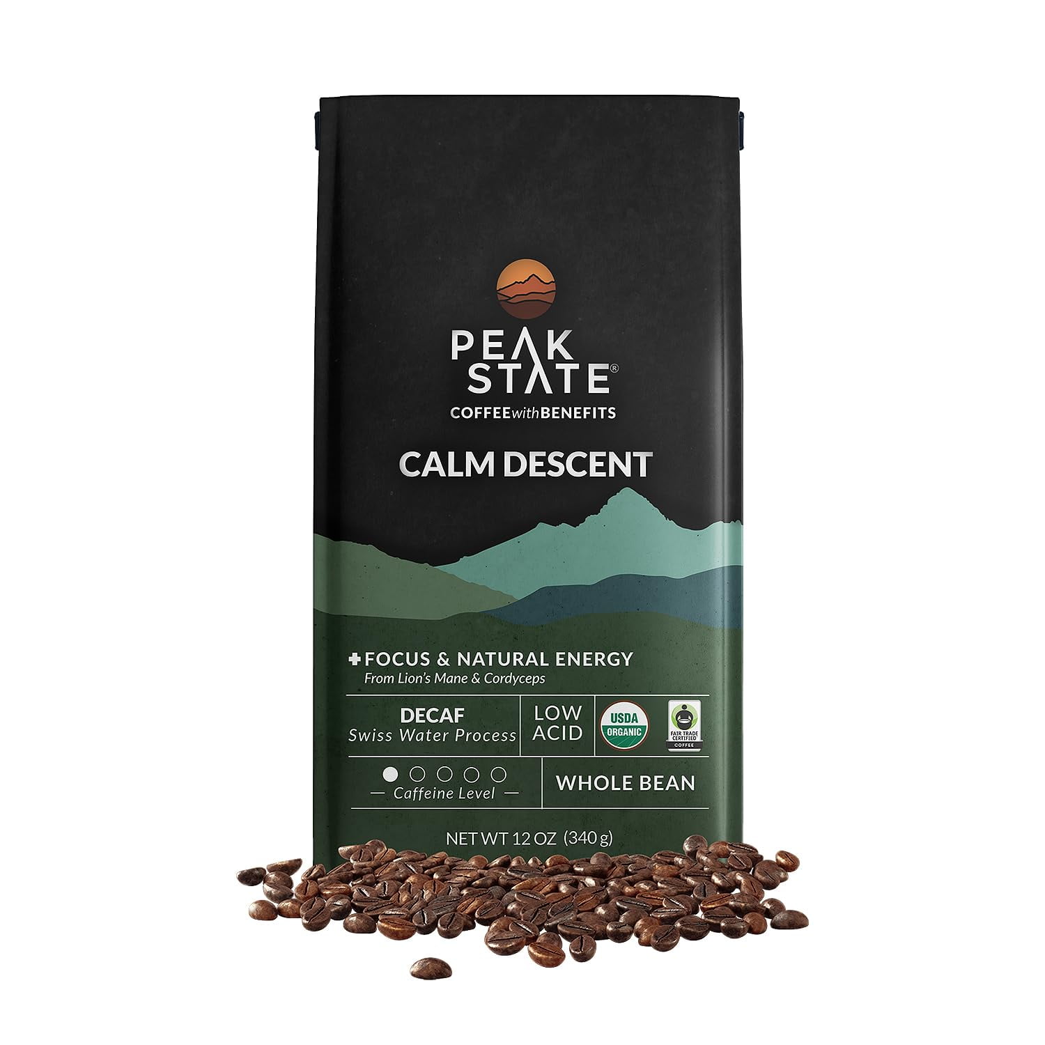 Coffee with s Organic Decaf Coffee Beans CALM DESCENT Water Process Decaf with 