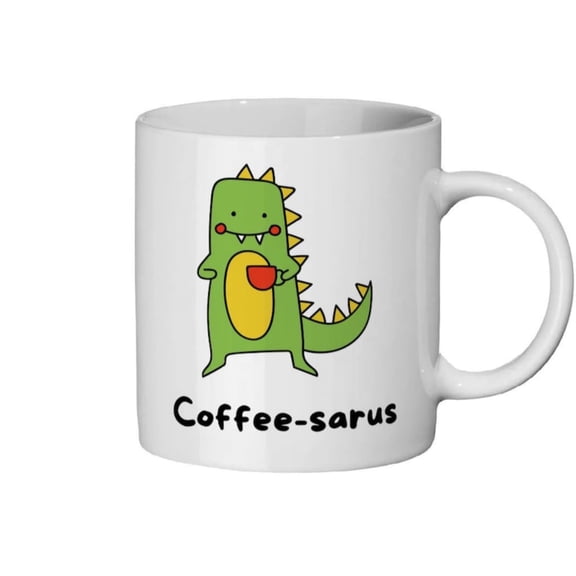 Coffee-sarus Dinosaur Coffee Mug Funny rtoon Giftware Him Her Geek.