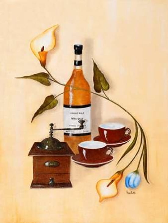 Coffee with a dash of whiskey Canvas Art - Patrizia Zecchetti (18 x 24)