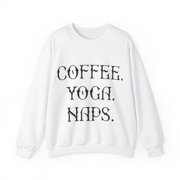 Coffee yoga naps sweatshirt, Unisex Heavy Blend  Crewneck Sweatshirt