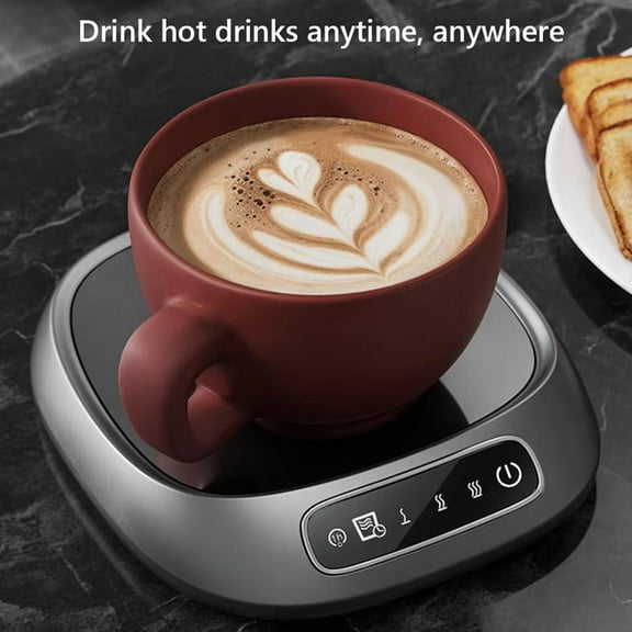 CoffeeMug Warmer Desk Cup Heater with Auto Shut and Timer Smart Cup Warmer USB Powered Thermostat Coaster for Gifts