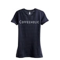 thumbnail image 1 of Coffeeholic Women's Fashion Relaxed T-Shirt Tee Heather Navy Small, 1 of 4