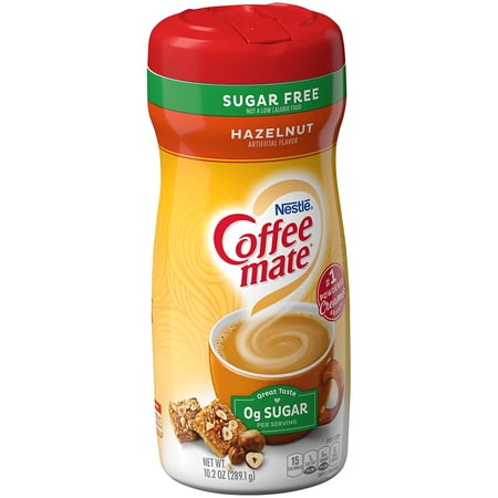 Coffeemate Sugar Free Hazelnut, 10.2 oz, 2 Pack