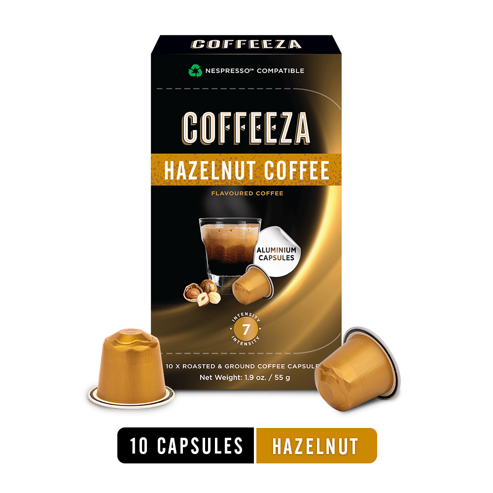 Coffeeza Hazelnut Flavoured Aluminium Coffee Capsules