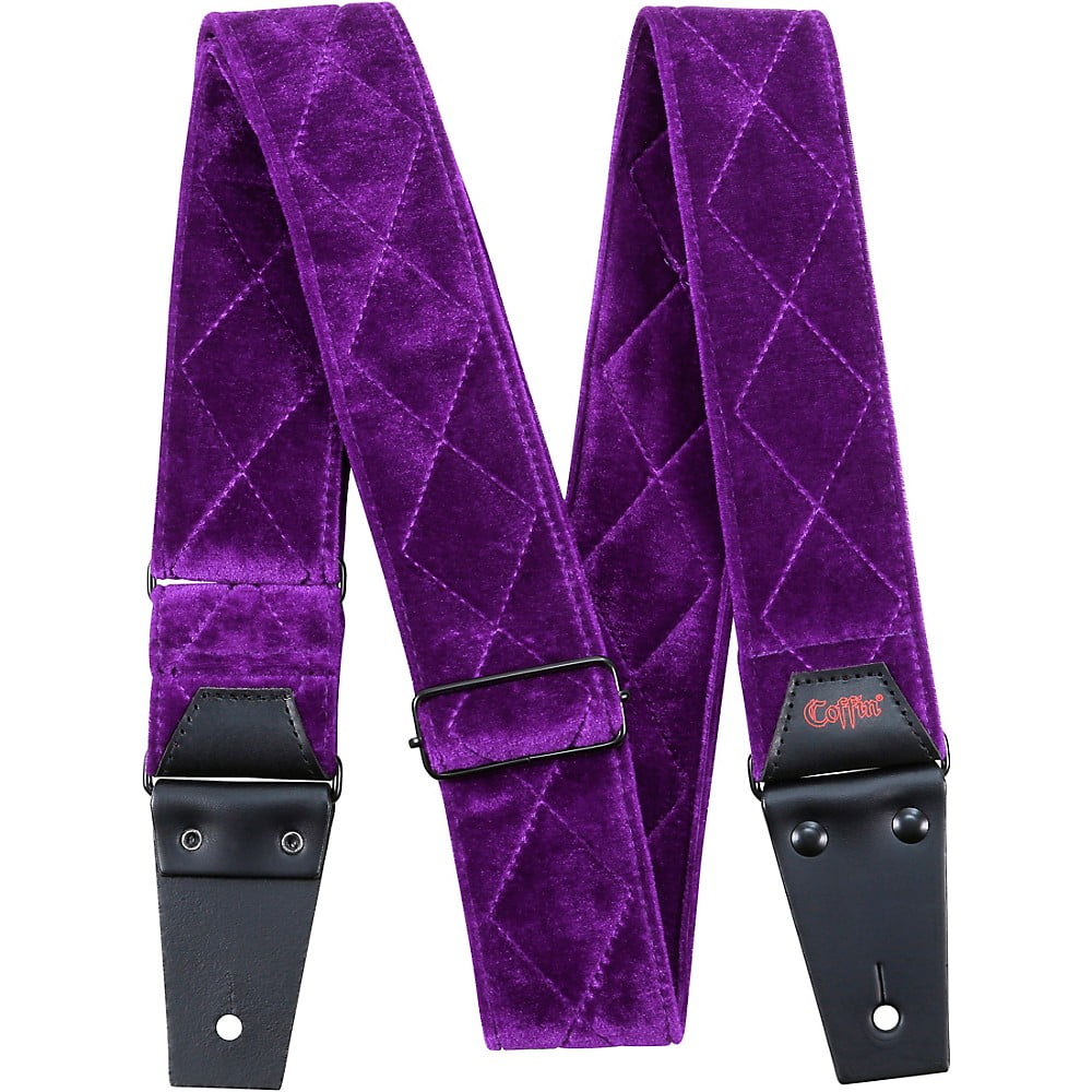 Coffin Case The Count Velvet Guitar Strap - Purple Velvet