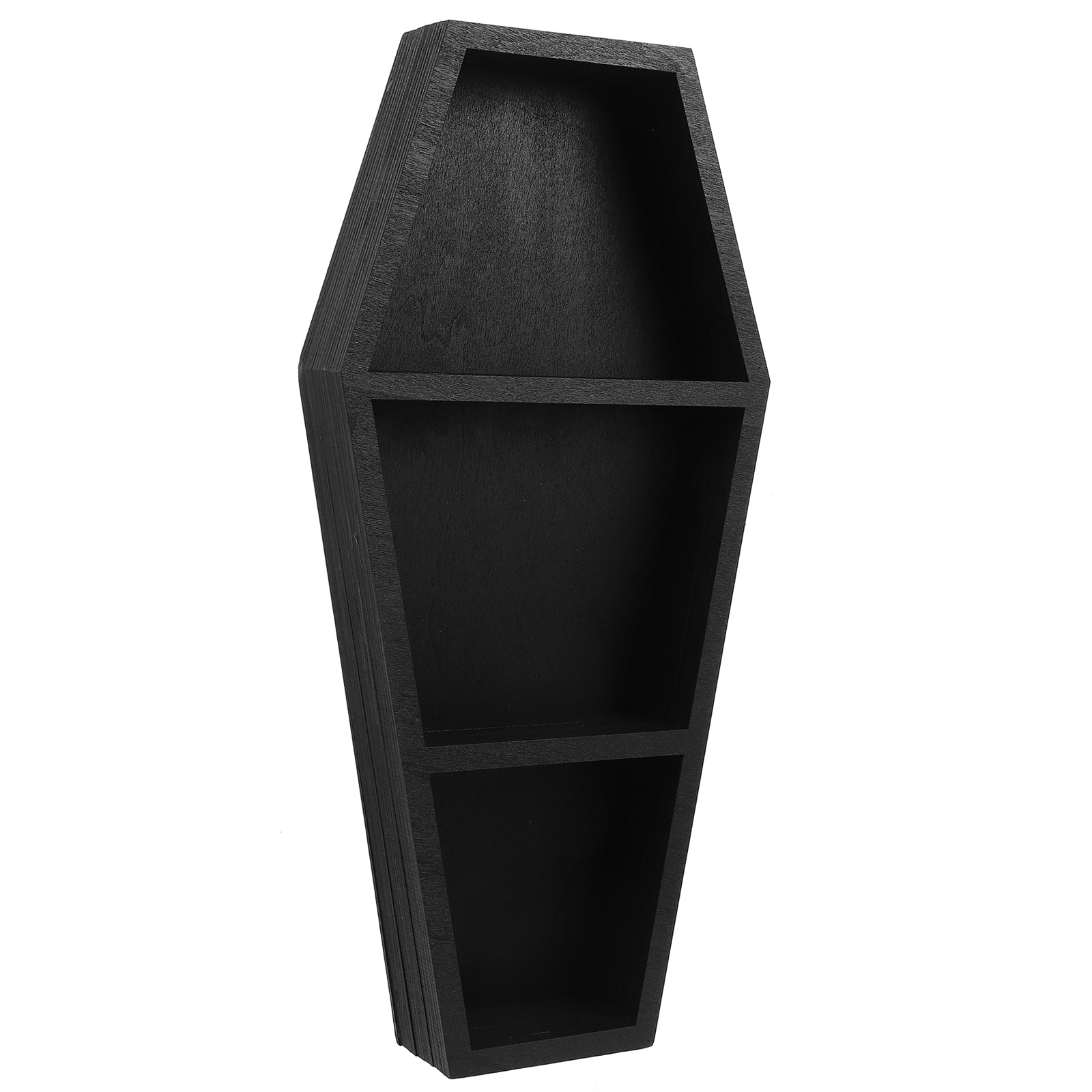 Wooden Coffin Shelf Storage Rack for Spooky Goth Home Decor 1 Set ...