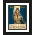 thumbnail image 1 of Coffin, Haskell 12x14 Black Ornate Wood Framed with Double Matting Museum Art Print Titled - Joan of Arc Saved France--Women of America, Save Your Country, 1918, 1 of 4