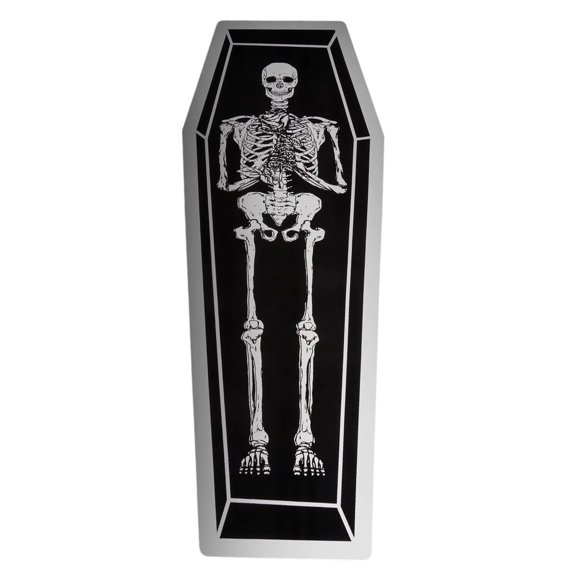 Coffin Rug Non Bath Mat Skeleton Tombstone Floor Carpet Soft Polyester Decor for Entryway