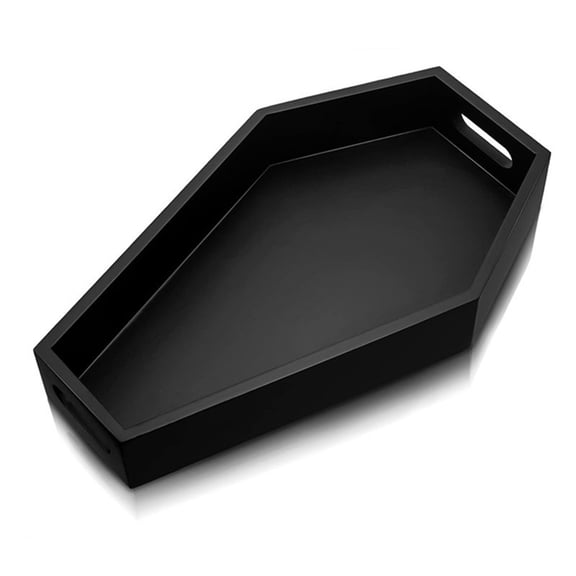 Coffin Shape Black Tray Storage Box Gothic Wood Decoration Birthday Present Gift