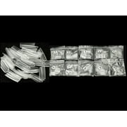 Coffin Tips Long Square French Fake False Nails Transparent, 500 Pieces