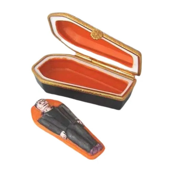 Frankenstein Coffin Box for Halloween Collectors Limoges Box Porcelain Figurine