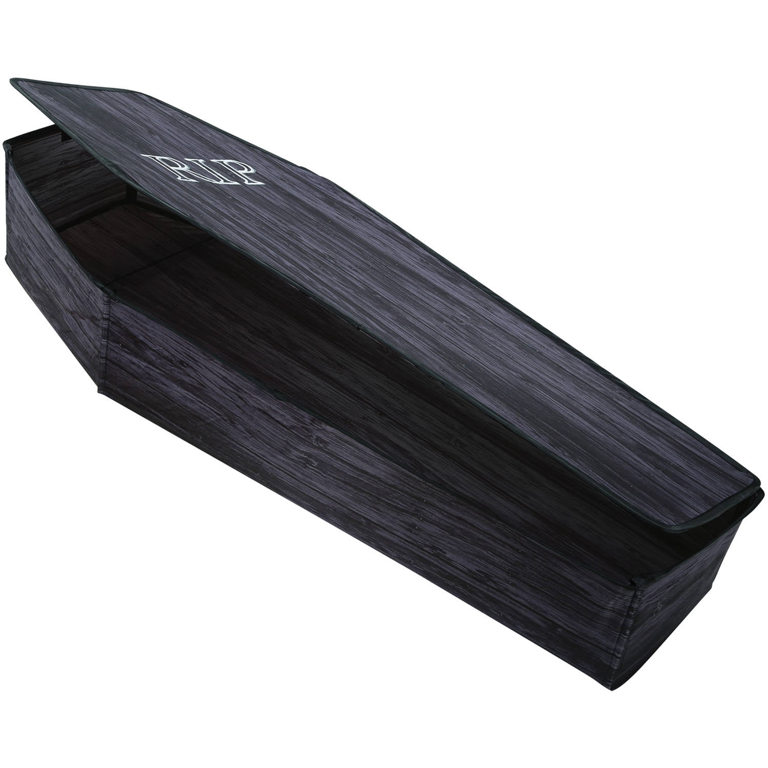Coffin with Lid Wooden Look Halloween Decoration - Walmart.com