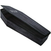 Seasonal Visions Wooden-Look Coffin with Lid Halloween Decoration - 60 in x 24 in x 10 in