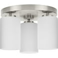 thumbnail image 1 of Cofield Collection 12 in. Three-Light Brushed Nickel Transitional Flush Mount, 1 of 9