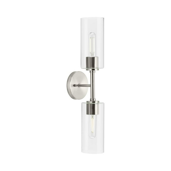 Cofield Collection Two-Light Brushed Nickel Transitional Wall Bracket