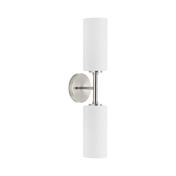 Cofield Collection Two-Light Brushed Nickel Transitional Wall Bracket