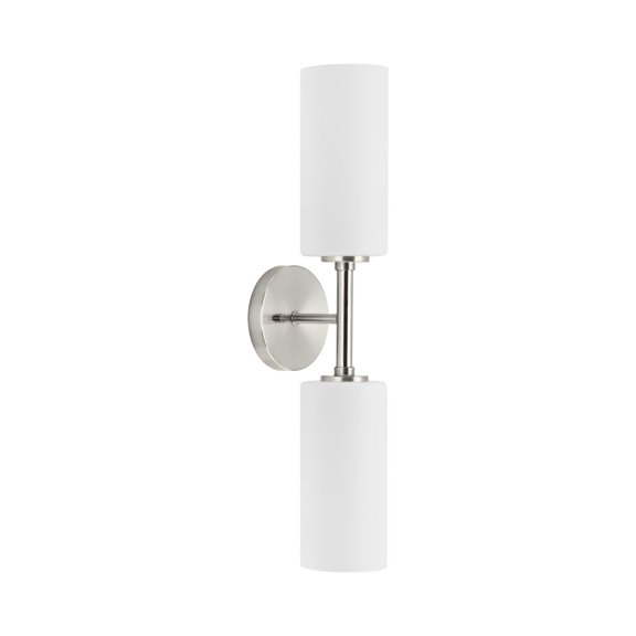 Cofield Collection Two-Light Brushed Nickel Transitional Wall Bracket