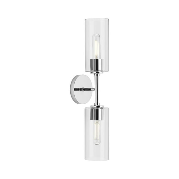 Cofield Collection Two-Light Polished Chrome Transitional Wall Bracket