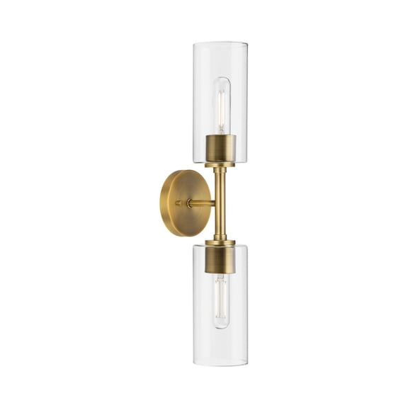 Cofield Collection Two-Light Vintage Brass Transitional Wall Bracket