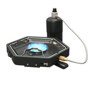 Cofiyard 1-Burner Propane Stove Portable Camping Stove with Carry Strap, Flick-Style Ignition, Temperature Control, 8600 BTUs of Power for Camping BBQ& More (Black)