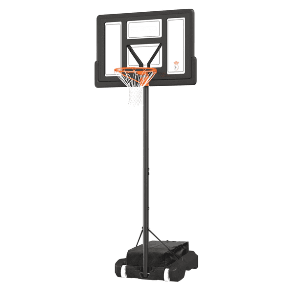 Cofiyard 10FT Basketball Hoop Outdoor System with Extra Sandbag, Height Adjustable Basketball Goal System 44 inch Shatterproof Backboard
